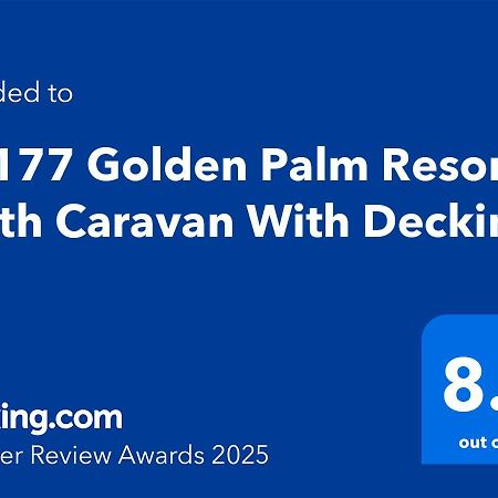Pg177 Golden Palm Resort 8 Berth Caravan With Decking Chapel Saint Leonards Exteriör bild