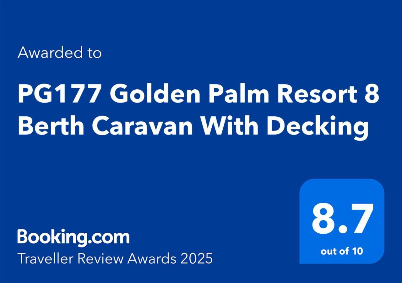 Pg177 Golden Palm Resort 8 Berth Caravan With Decking Chapel Saint Leonards Exteriör bild
